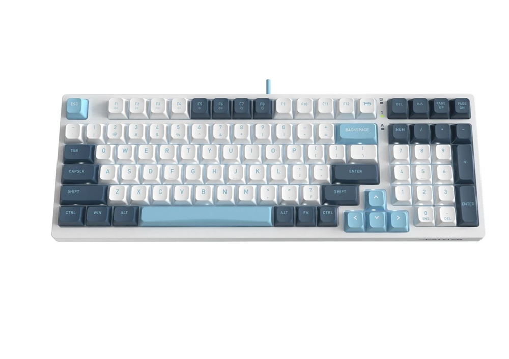 Игровая клавиатура A4Tech Fstyler FS300 механическая бело-синяя RGB USB