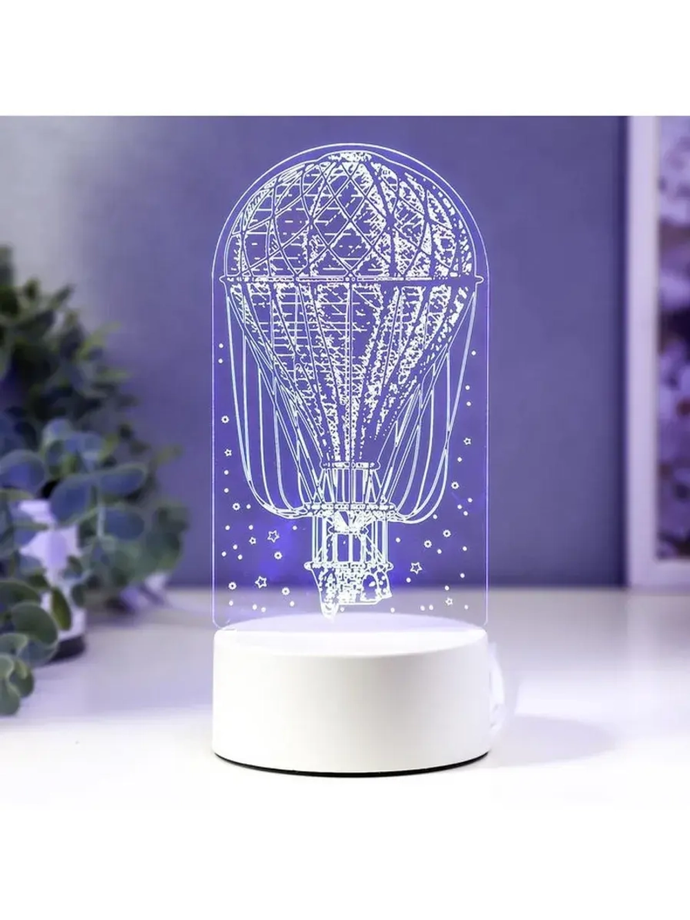 Светильник 3D ночник RISALUX «Воздушный шар», LED RGB, от се