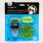 5078211 Набор: Ниблер для прикорма, прорезыватель, зубная щётка «Пингвин»