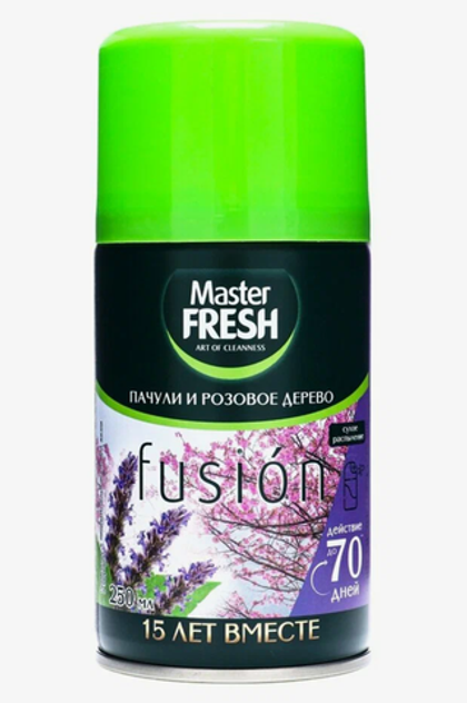 Master FRESH освежитель воздуха 250мл Пачули и розовое дерево сменный баллон арт.8104