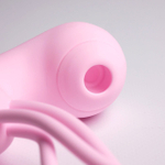 Вакуумный стимулятор клитора Youvic DF923-PINK, 16 см, с виброшариками