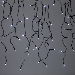 Садовая гирлянда ЭРА ERASF22-29 на солнечной батарее Бахрома холодный свет 2,4Х0,5м | Садовые декоративные светильники