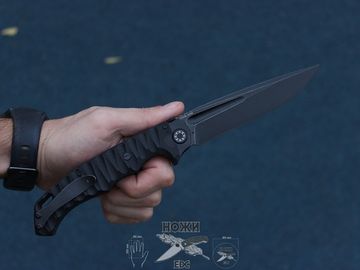 Складной нож НОКС Кугуар AUS8 (Black) c клинком из стали AUS-8, рукоять G10