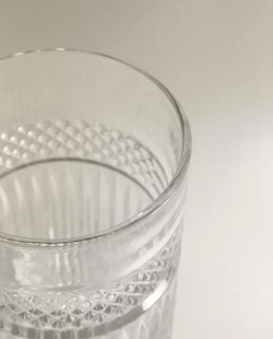 ZARA HOME СТЕКЛЯННЫЙ СТАКАН ДЛЯ ПРОХЛАДИТЕЛЬНЫХ НАПИТКОВ С РЕЛЬЕФНЫМ УЗОРОМ, ПРОЗРАЧНЫЙ