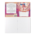 Тетрадь 12л., линия, Erich Krause скрепка, блок офсет, мелован. картон "Волшебный друг", 5 дизайнов