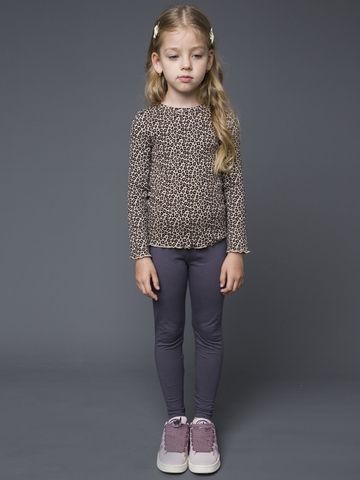 016_ОС25 Леггинсы (брюки) для девочки, графит