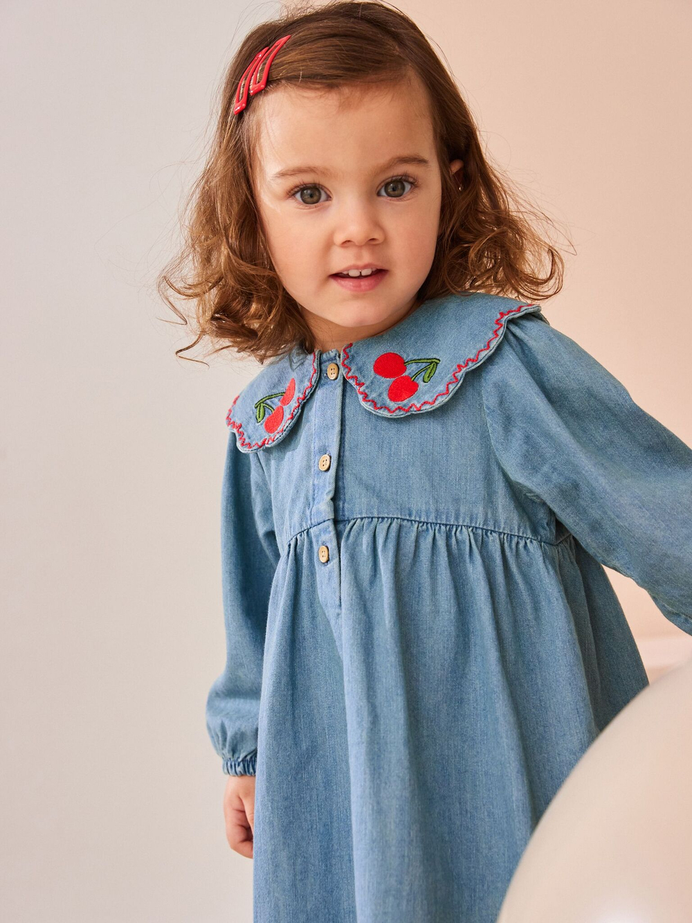Платье с вышивкой для девочки Next B15-666, Синий