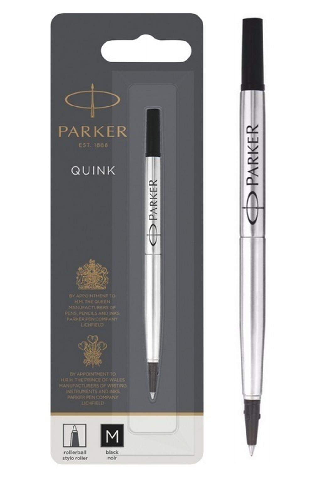 Parker Стержень для ручки-роллера, M, черный