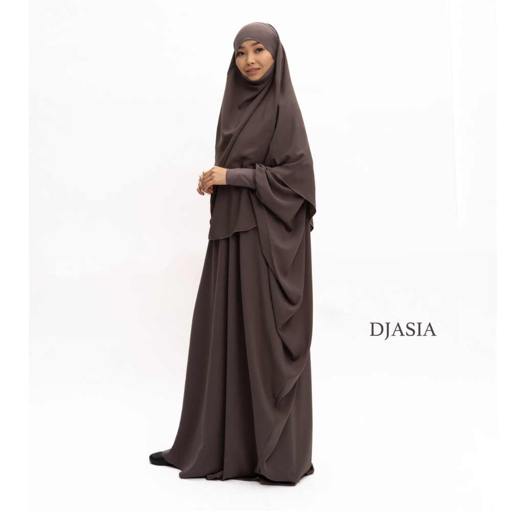 SET: ABAYA WITH KHIMAR FROM MEDINA SILK (One size)