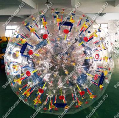 Светящийся зорб «Neo» ТПУ, диаметр 2,2 м, с усиленными сидениями