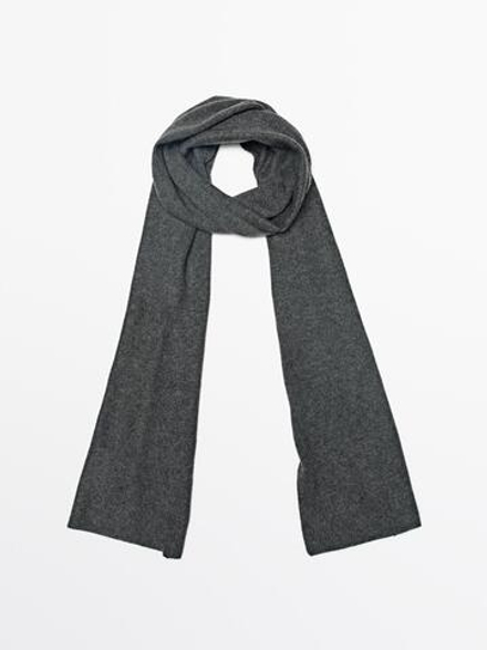 Massimo Dutti Шарф из 100% кашемира, серый