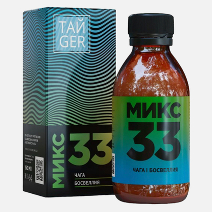 ТАЙGER Микс 33 : Клеточный сок чаги, 150 мл