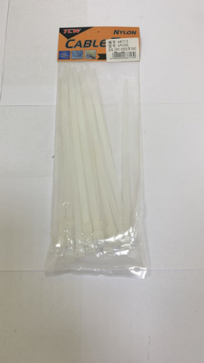 Хомуты белые в п/э 6х200мм (30шт)