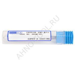 Фреза твердосплавная   4мм (L=75, l=15, хв=6) Z4 35° по стали, нерж., чугуну BRGM-4EL-D4.0 HRC45 AHN