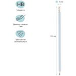 Карандаш чернографитный Meshu Dew, HB пластиковый с ластиком, трёхгранный корпус