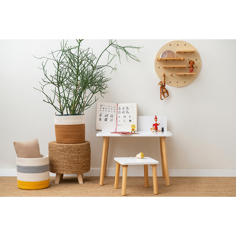 Полка настенная круглая 50см Bergenson Bjorn Shely светлое дерево