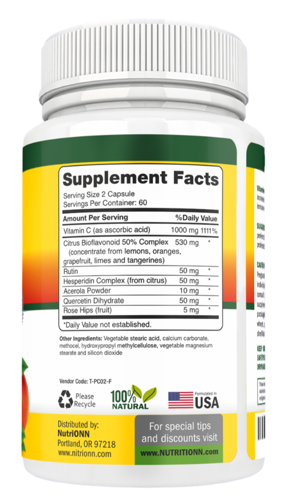 NutriONN SUPER Vitamin C Complex 120 caps, Витамин С Комплекс