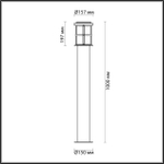 4964/1F ODL Ландшафтный светильник E27 1*60Вт 220В IP44 NATURE