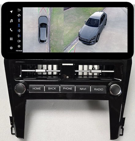 Магнитола для Toyota Camry 55 2014-2018 (рамка LUX) - Teyes LUX ONE 360 монитор 12.3" 2K QLED на Android 10, 6/128Гб, CarPlay, 4G SIM-слот, 4 камеры в комплекте