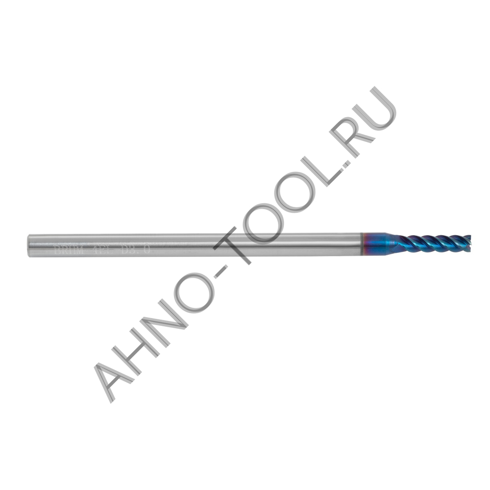 Фреза твердосплавная   3мм (L=75, l=12, хв=4) Z4 45° по закаленной стали BRHM-4EL-D3.0 HRC65 AHNO