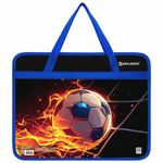 Папка на молнии с ручками BRAUBERG А4, 1 отделение, пластик, 80 мм, "Burning ball", 273373