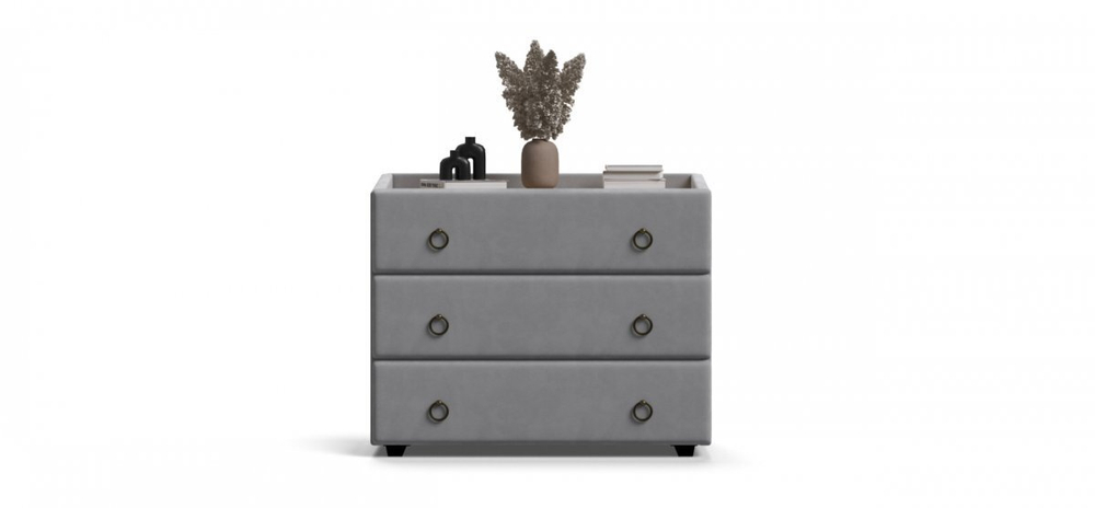 Комод BOSS Classic велюр Monolit сталь, Орех Парона