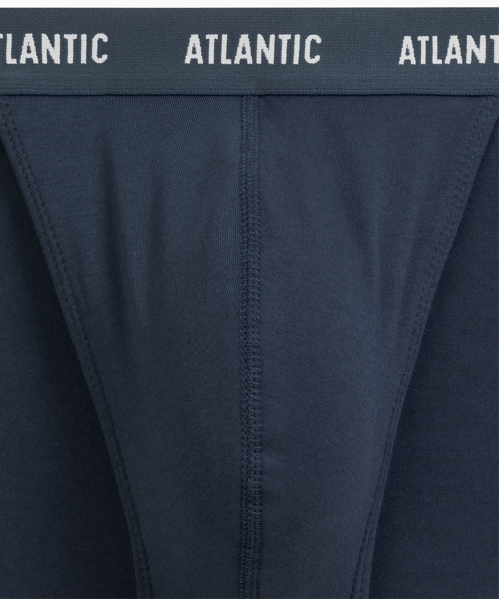 Мужские трусы слипы танга Atlantic, набор 3 шт., хлопок, темно-синие + светло-зеленые + сине-зеленые, 3MP-1576