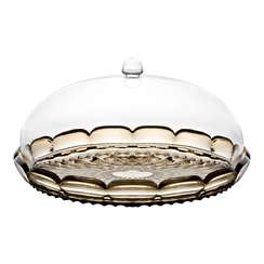 Блюдо сервировочное с крышкой vanity, D30 см, коричневое