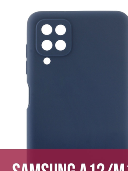 Накладка Samsung A12 /М12 силикон матовый Dark blue Zibelino