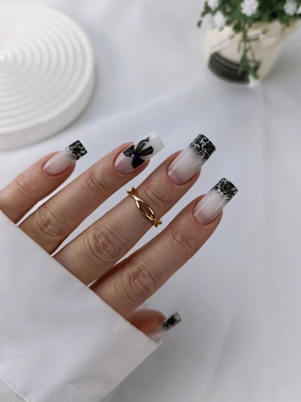 Lucky Rose Слайдеры наклейки для длинных ногтей 425