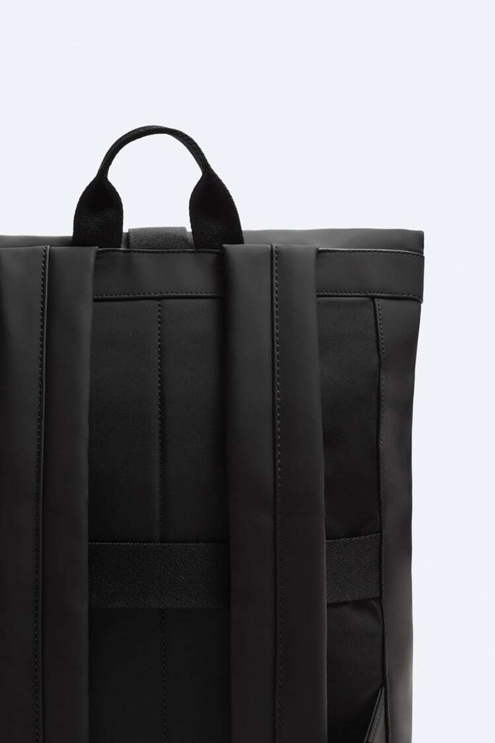 ZARA ПРОРЕЗИНЕННЫЙ РЮКЗАК С КЛАПАНОМ, ЗЕЛЕНЫЙ ХАКИ