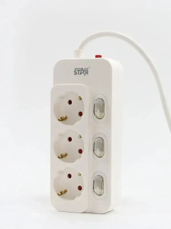 Сетевой фильтр на 3 универсальные вилки