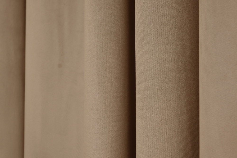 Ткань Портьера Шелк (Silkу) 6 бежевая димаут 275x260 Бежевый Garda Decor