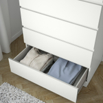 Комод MALM 80x123х48 Белый снег 8685 BS (6 ящиков) 80*48*125 см, Белый   Фиеста