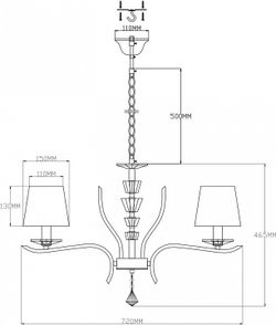 Подвесная люстра Moderli Silvestor V2551-5P