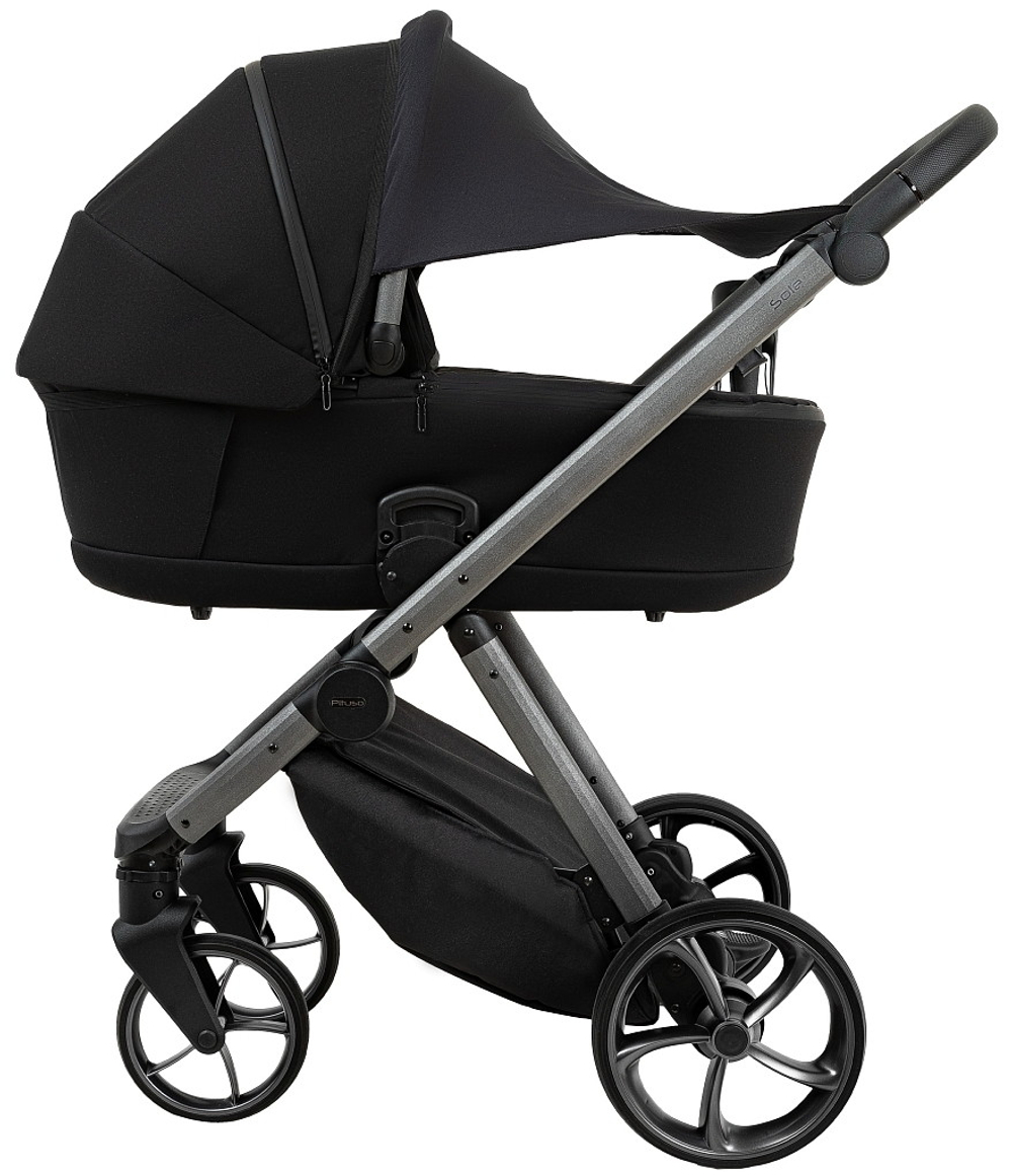 Детская коляска Pituso Sole 3 в 1 с автокреслом Santiso Pro Black PMPT/023 Black