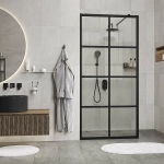 Душевая перегородка WasserKRAFT Glan 120 66W40 черная