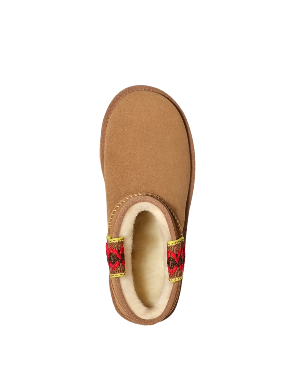 UGG ULTRA MINI BRAID PLATFORM-Chestnut