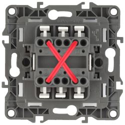 Переключатель перекрестный ЭРА Серия 12 12-1108-04 10АХ-250В, IP20, шампань