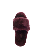 FLUFF SLIDE SLIPPER-dark purple