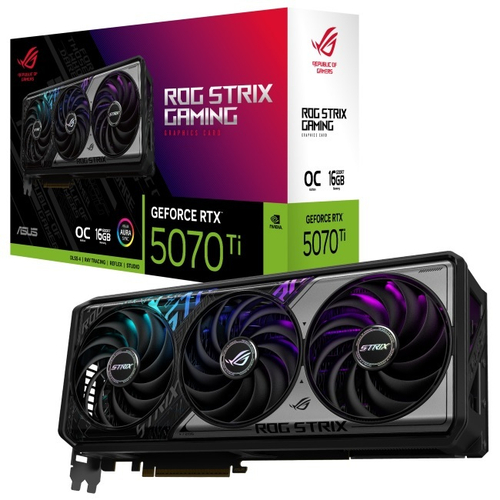 Видеокарта ASUS GeForce RTX 5070 Ti ROG STRIX OC 16GB (ROG-STRIX-RTX5070TI-O16G-GAMING), (90YV0M90-M0NA00)