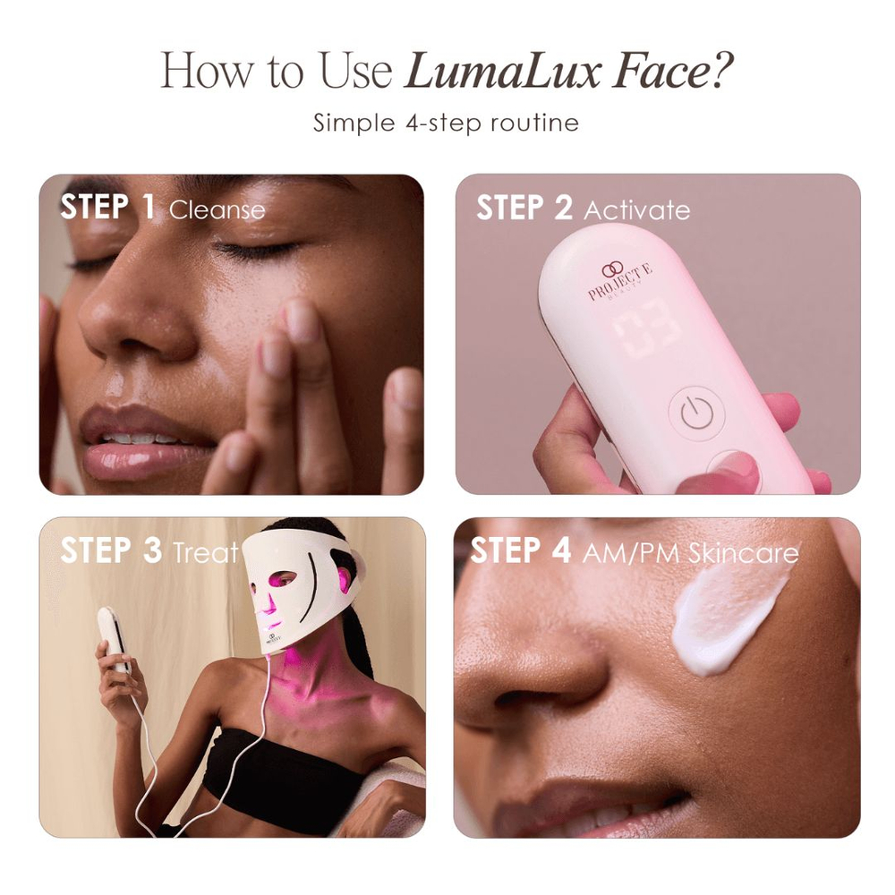 Project E Beauty Маска для светодиодной терапии красным светом LumaLux Face Pro LED Red Light Therapy Mask