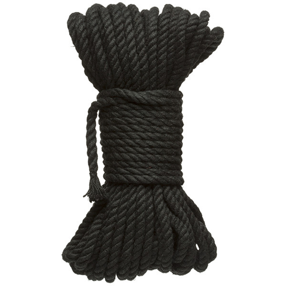 Черная верёвка для связывания и фиксации 15,24м Doc Johnson Bind&Tie Black 2404-39-BX