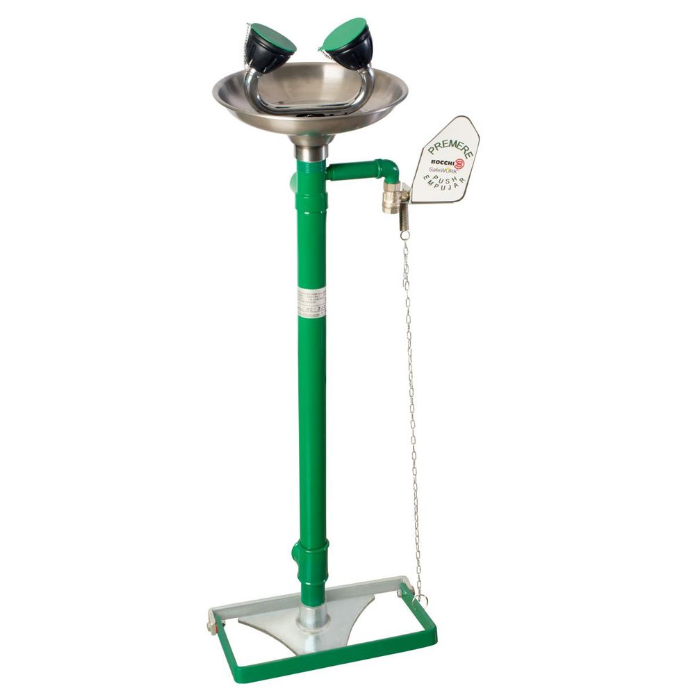 Аварийный фонтан для промывки глаз нерж. сталь BOCCHISF SC380SS зеленый