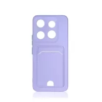 Силиконовый чехол с отделением для карты дляTecno Spark Go 2023/Pop 7/7Pro/ Infinix Smart DF violet