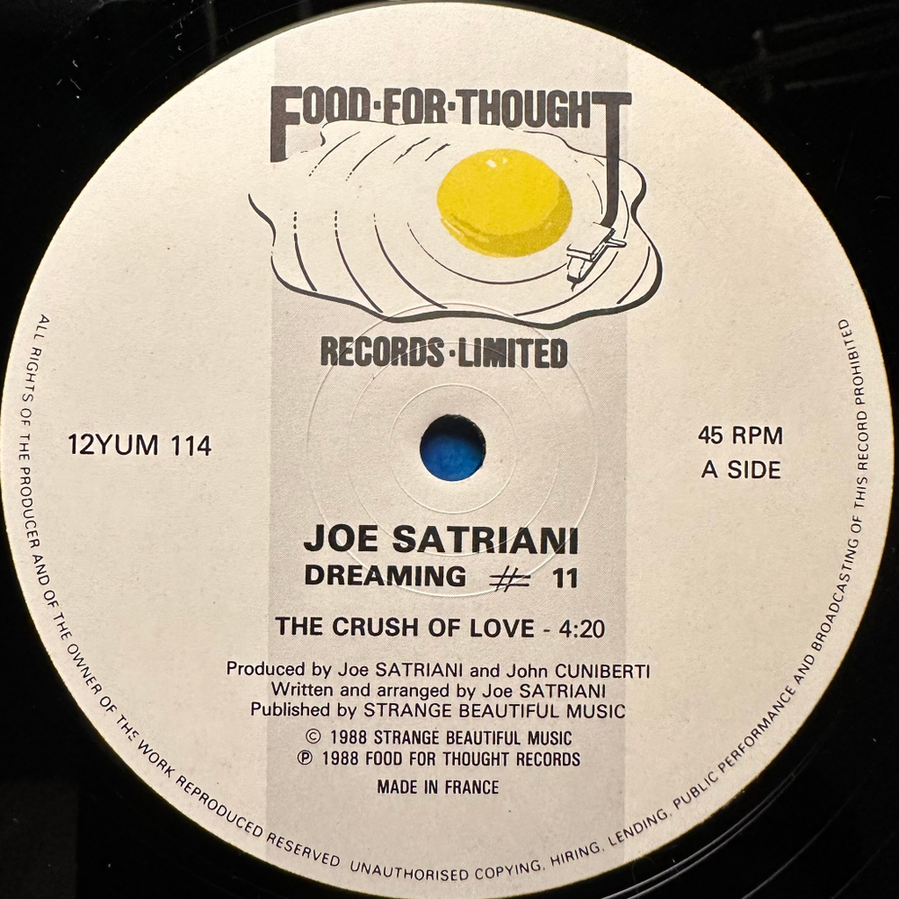 Joe Satriani - Dreaming #11 (Франция 1988г.) 12", 45 RPM