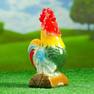 Садовая фигура «Петух на бревне» (Цвет: не задано)