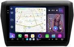 Магнитола для Suzuki Swift 5 2016-2023 (рамка матовая 9) - FarCar XXL179-2M монитор 9.5" 2K QLED на Android 14, TS20, 8+256Гб, CarPlay, 4G SIM-слот