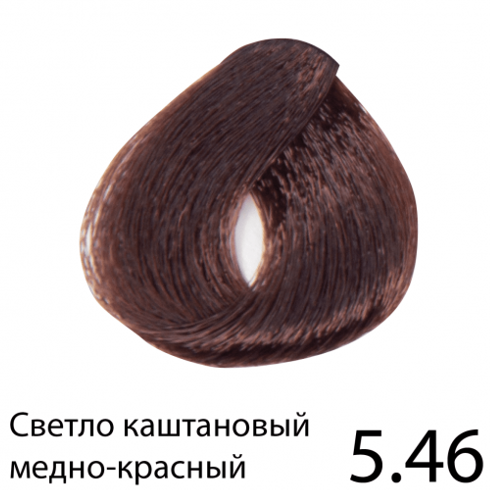 Перманентная крем-краска для волос без аммиака, Regal Zero (светло-каштановая медно-красная), 5.46, BES