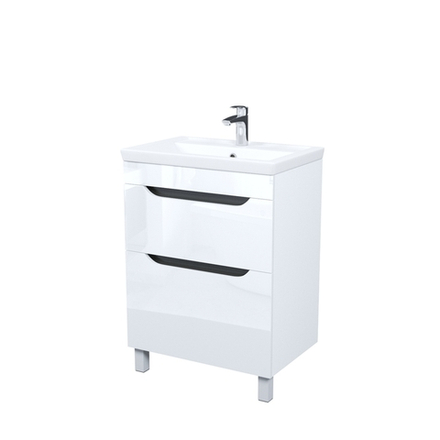 Тумба с умывальником IDDIS Ray, напольная, 60 см, белый, RAY60WFi95K